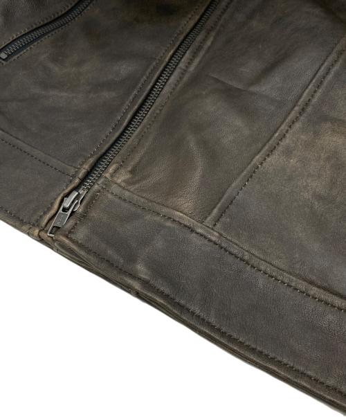 Liugoo Leathers（リューグーレザーズ）LIUGOO LEATHERS (リューグーレザーズ) レザーライダースジャケット ブラウン サイズ:Lの古着・服飾アイテム