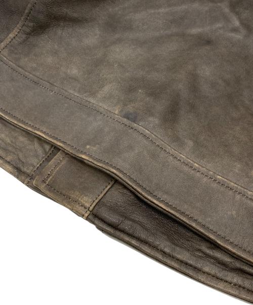Liugoo Leathers（リューグーレザーズ）LIUGOO LEATHERS (リューグーレザーズ) レザーライダースジャケット ブラウン サイズ:Lの古着・服飾アイテム