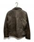 LIUGOO LEATHERS (リューグーレザーズ) レザーライダースジャケット ブラウン サイズ:L：8000円
