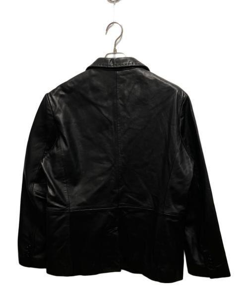 FILLMORE（フィルモア）FILLMORE (フィルモア) ボタン スリムフィットレザーテーラードジャケット ブラック サイズ:L 未使用品の古着・服飾アイテム