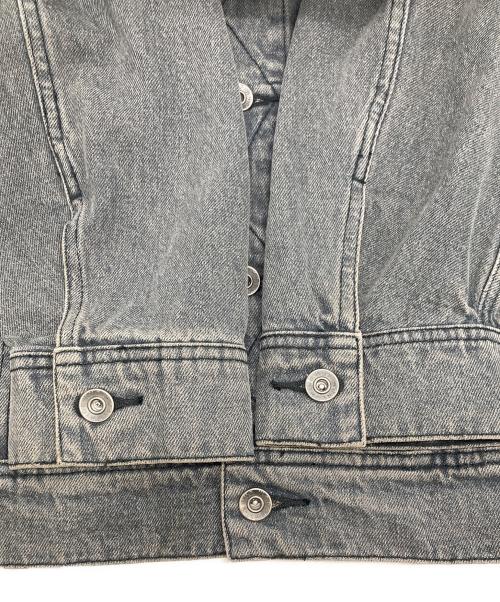 HUF（ハフ）HUF (ハフ) スカル刺繍デニムジャケット ブラック サイズ:Ｌの古着・服飾アイテム