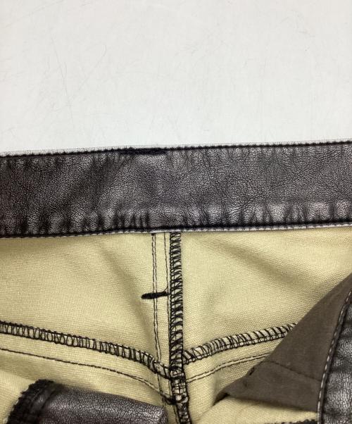 MAISON SPECIAL（メゾンスペシャル）MAISON SPECIAL (メゾンスペシャル) Washed Vegan Leather Wide Straight Pants ブラック サイズ:36の古着・服飾アイテム