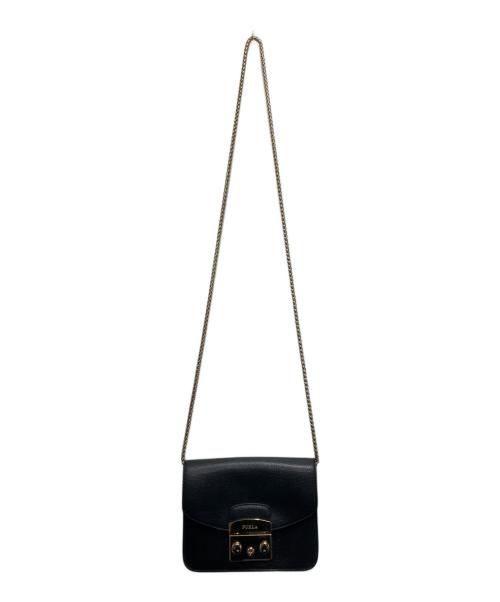 FURLA（フルラ）FURLA (フルラ) メトロポリタンチェーンショルダーバッグ ブラックの古着・服飾アイテム