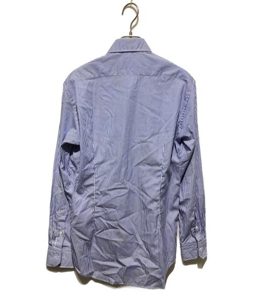 FAIRFAX（フェアファックス）FAIRFAX (フェアファックス) ストライプシャツ ブルー サイズ:14　1/2の古着・服飾アイテム