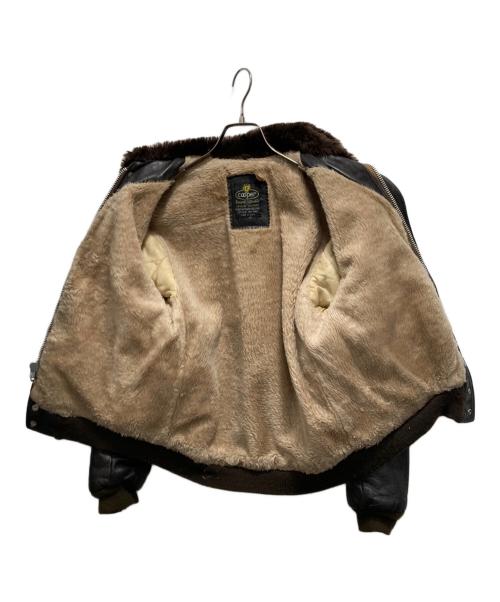 cooper（クーパー）cooper (クーパー) 裏ボアG-1タイプレザーフライトジャケット ブラウン サイズ:不明の古着・服飾アイテム