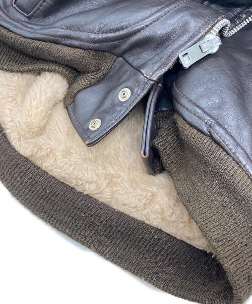 cooper（クーパー）cooper (クーパー) 裏ボアG-1タイプレザーフライトジャケット ブラウン サイズ:不明の古着・服飾アイテム