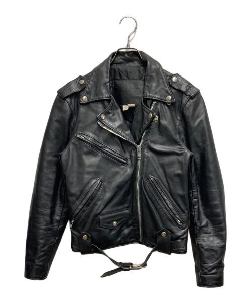 USED（ユーズド）USED (ユーズド) ダブルライダースジャケット ブラック サイズ:Mの古着・服飾アイテム