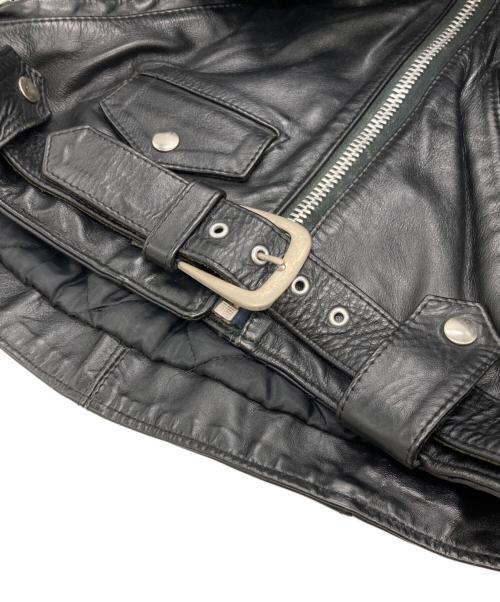 USED（ユーズド）USED (ユーズド) ダブルライダースジャケット ブラック サイズ:Mの古着・服飾アイテム