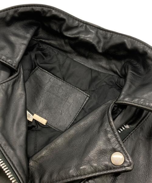 USED（ユーズド）USED (ユーズド) ダブルライダースジャケット ブラック サイズ:Mの古着・服飾アイテム
