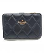 Kate Spadeケイトスペード）の古着「キルティング2つ折り財布」｜ブラック