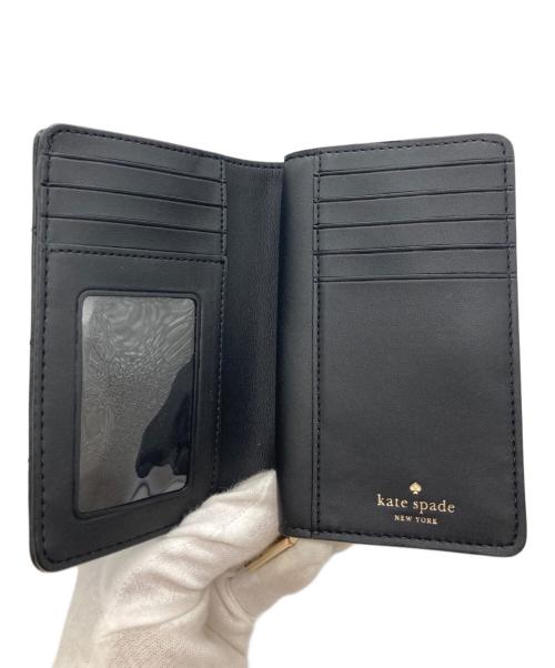 Kate Spade（ケイトスペード）Kate Spade (ケイトスペード) キルティング2つ折り財布 ブラックの古着・服飾アイテム