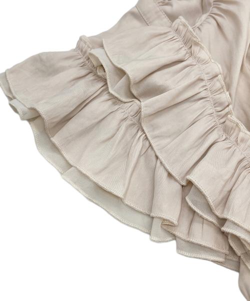 COCODEAL（ココディール）COCODEAL (ココディール) プリーツティアードフリルワンピース ベージュ サイズ:Mの古着・服飾アイテム