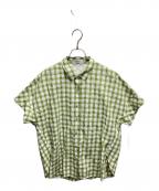 Leilianレリアン）の古着「ギンガムチェックシャツ」｜グリーン