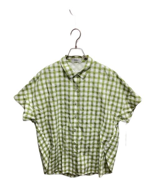 Leilian（レリアン）Leilian (レリアン) ギンガムチェックシャツ グリーン サイズ:9 未使用品の古着・服飾アイテム