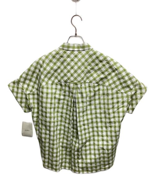 Leilian（レリアン）Leilian (レリアン) ギンガムチェックシャツ グリーン サイズ:9 未使用品の古着・服飾アイテム