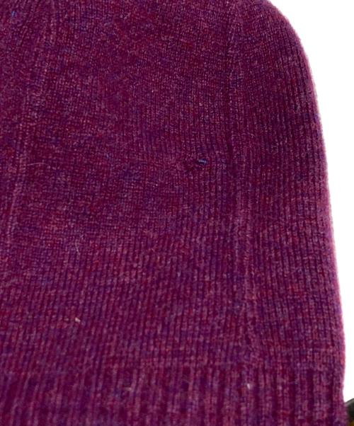 HERMES（エルメス）HERMES (エルメス) リピートHロゴカシミアニット帽 パープルの古着・服飾アイテム