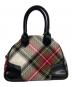 Vivienne Westwood (ヴィヴィアンウエストウッド) チェックミニハンドバッグ ベージュ×ブラック：15000円