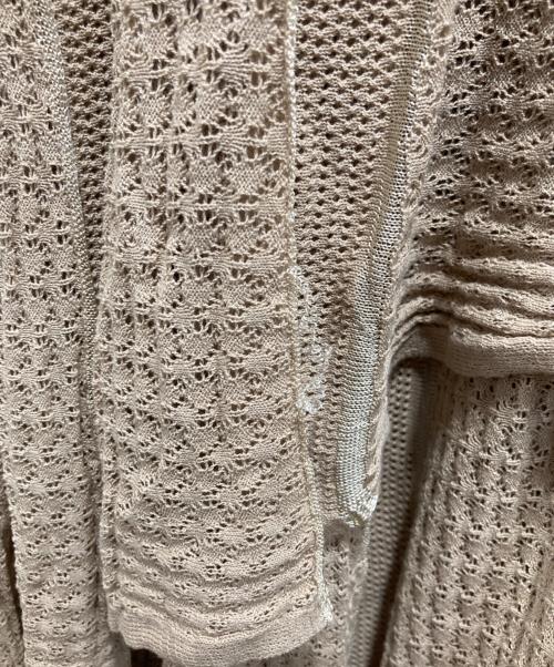 anuans（アニュアンス）anuans (アニュアンス) アシメティアード透かし編みニットワンピース ブラウン サイズ:Fの古着・服飾アイテム