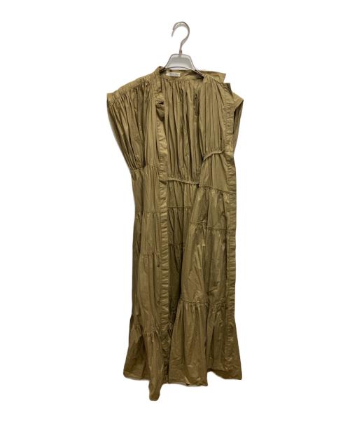 L'Or（ロル）L'Or (ロル) Gather Tiered Dress オリーブ サイズ:FREEの古着・服飾アイテム