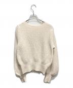 anuansアニュアンス）の古着「ボリュームスリーブショートニットプルオーバー」｜ベージュ