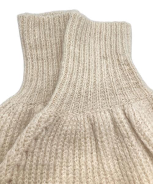 anuans（アニュアンス）anuans (アニュアンス) ボリュームスリーブショートニットプルオーバー ベージュ サイズ:FREEの古着・服飾アイテム