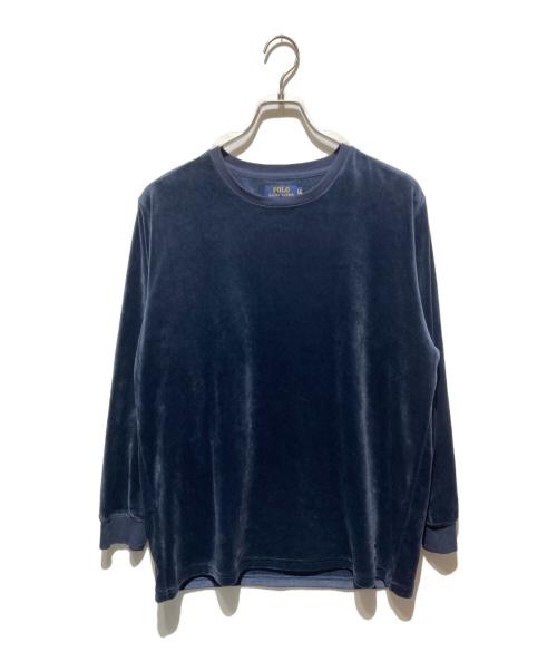 POLO RALPH LAUREN（ポロ・ラルフローレン）POLO RALPH LAUREN (ポロ・ラルフローレン) ベロアスウェット ネイビー サイズ:LLの古着・服飾アイテム