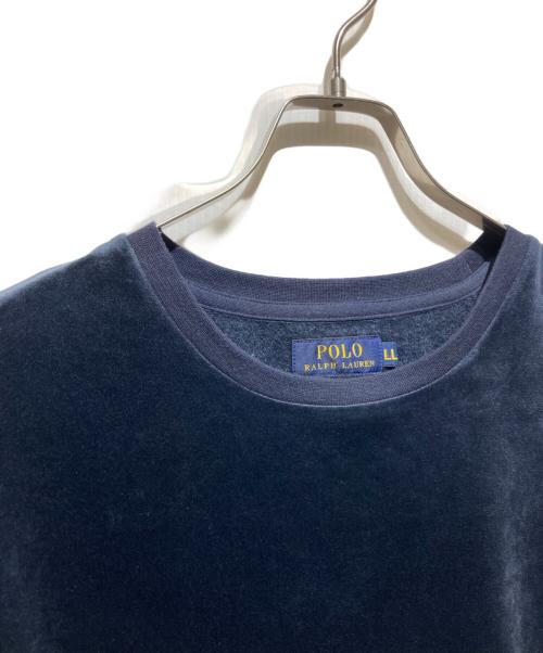 POLO RALPH LAUREN（ポロ・ラルフローレン）POLO RALPH LAUREN (ポロ・ラルフローレン) ベロアスウェット ネイビー サイズ:LLの古着・服飾アイテム