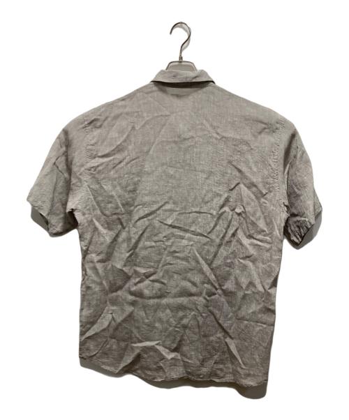 confect（コンフェクト）CONFECT (コンフェクト) ハードマンズリネン ワイド半袖シャツ ライトグレー サイズ:Lの古着・服飾アイテム