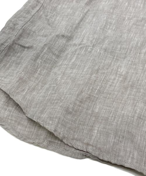 confect（コンフェクト）CONFECT (コンフェクト) ハードマンズリネン ワイド半袖シャツ ライトグレー サイズ:Lの古着・服飾アイテム