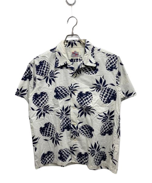 KAHANAMOKU（カハナモク）KAHANAMOKU (カハナモク) Duke's  Pineapple aloha shirt アイボリー サイズ:Lの古着・服飾アイテム