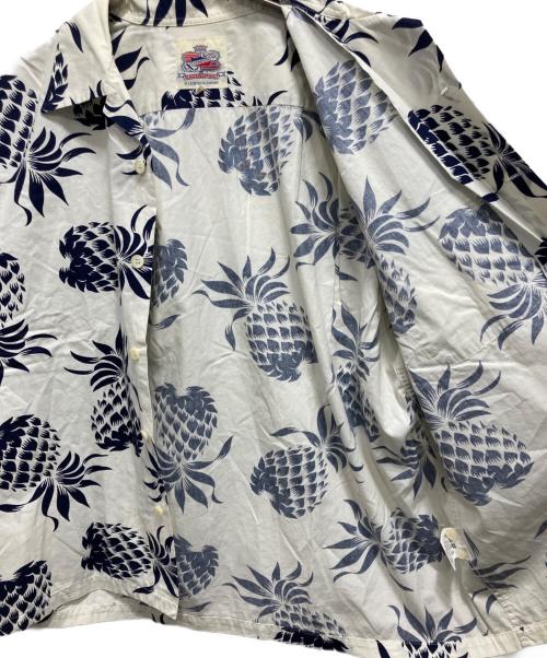 KAHANAMOKU（カハナモク）KAHANAMOKU (カハナモク) Duke's  Pineapple aloha shirt アイボリー サイズ:Lの古着・服飾アイテム