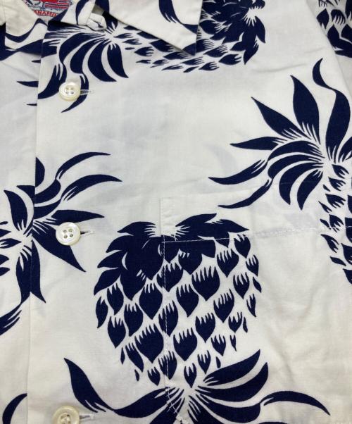 KAHANAMOKU（カハナモク）KAHANAMOKU (カハナモク) Duke's  Pineapple aloha shirt アイボリー サイズ:Lの古着・服飾アイテム