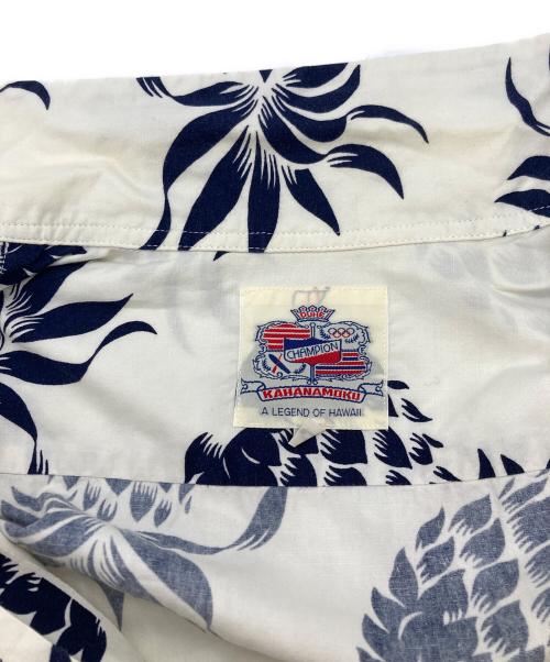 KAHANAMOKU（カハナモク）KAHANAMOKU (カハナモク) Duke's  Pineapple aloha shirt アイボリー サイズ:Lの古着・服飾アイテム