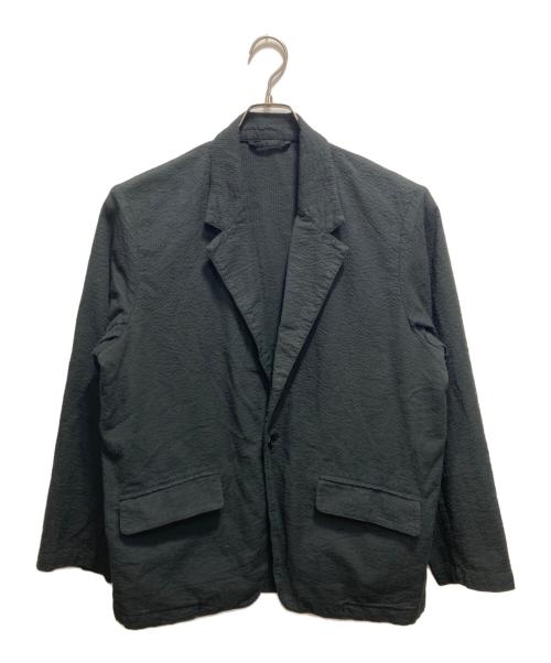 confect（コンフェクト）confect (コンフェクト) コットンリネンサッカーストライプライトジャケット ブラック サイズ:3の古着・服飾アイテム