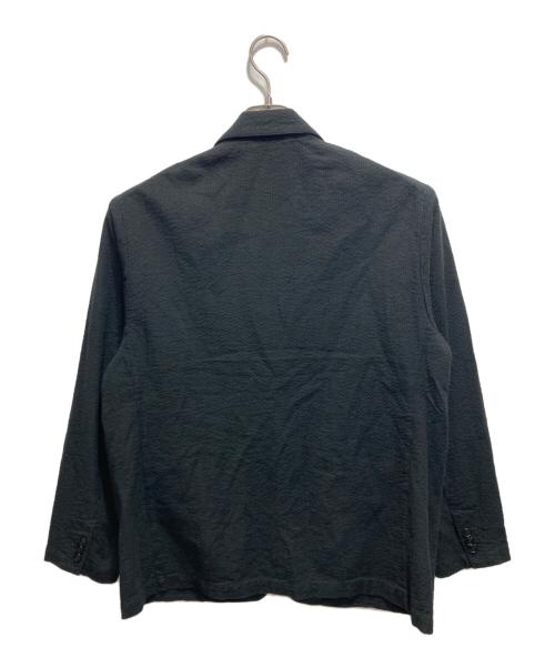 confect（コンフェクト）confect (コンフェクト) コットンリネンサッカーストライプライトジャケット ブラック サイズ:3の古着・服飾アイテム