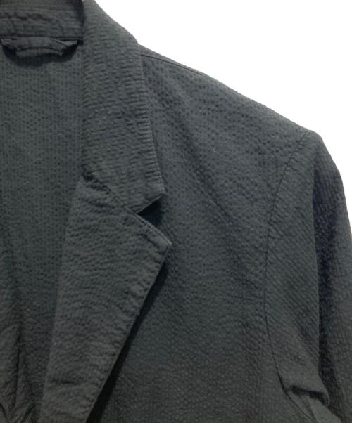 confect（コンフェクト）confect (コンフェクト) コットンリネンサッカーストライプライトジャケット ブラック サイズ:3の古着・服飾アイテム