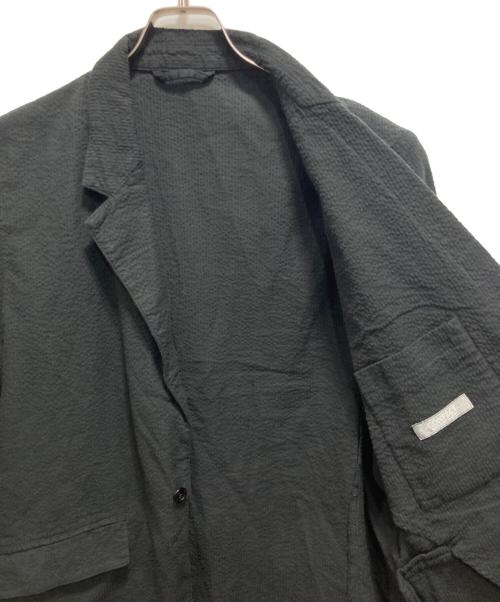 confect（コンフェクト）confect (コンフェクト) コットンリネンサッカーストライプライトジャケット ブラック サイズ:3の古着・服飾アイテム