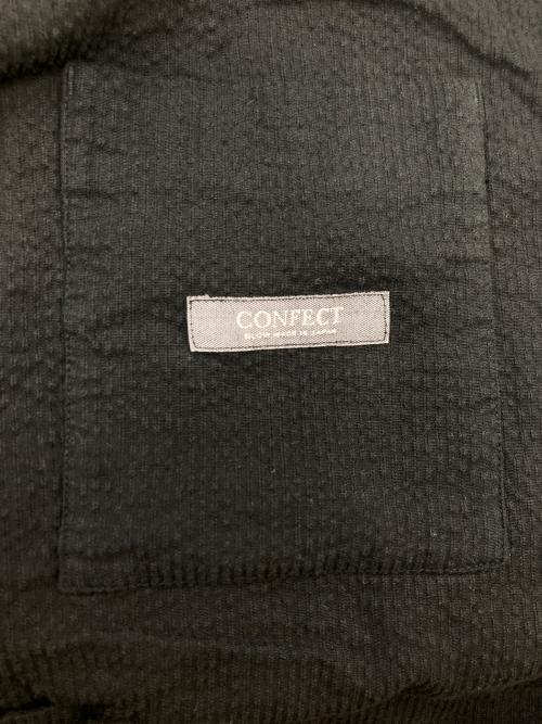 confect（コンフェクト）confect (コンフェクト) コットンリネンサッカーストライプライトジャケット ブラック サイズ:3の古着・服飾アイテム