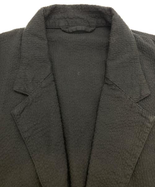 confect（コンフェクト）confect (コンフェクト) コットンリネンサッカーストライプライトジャケット ブラック サイズ:3の古着・服飾アイテム