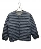 ORCIVALオーシバル）の古着「ノーカラーインナーダウンジャケット」｜グレー