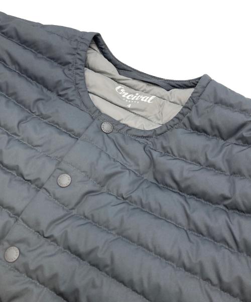 ORCIVAL（オーシバル）ORCIVAL (オーシバル) ノーカラーインナーダウンジャケット グレー サイズ:4の古着・服飾アイテム