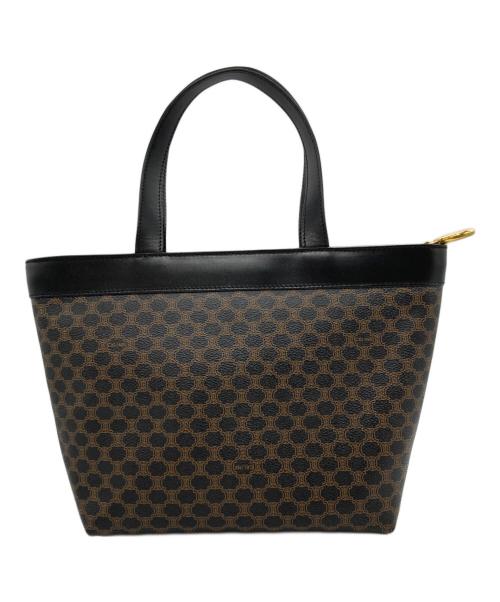 CELINE（セリーヌ）CELINE (セリーヌ) マカダム柄 舟形ハンドバッグ ブラウンの古着・服飾アイテム