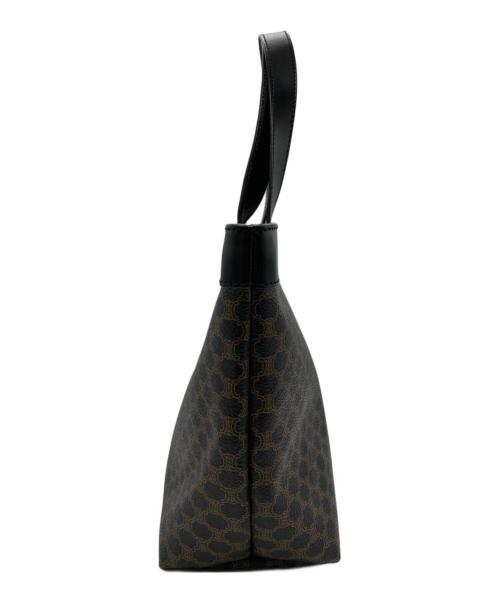 CELINE（セリーヌ）CELINE (セリーヌ) マカダム柄 舟形ハンドバッグ ブラウンの古着・服飾アイテム