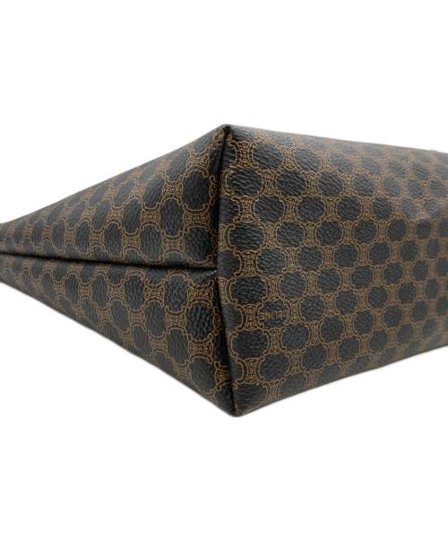 CELINE（セリーヌ）CELINE (セリーヌ) マカダム柄 舟形ハンドバッグ ブラウンの古着・服飾アイテム