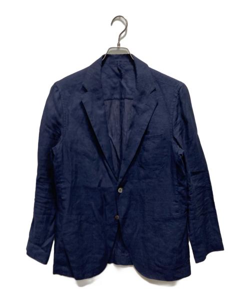 Kamakura Shirts（カマクラシャツ）Kamakura Shirts (カマクラシャツ) リネンテーラードジャケット ネイビー サイズ:Mの古着・服飾アイテム