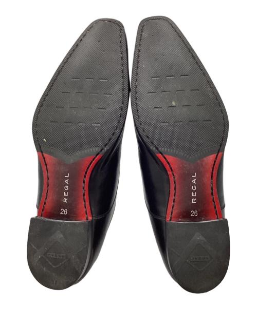 REGAL（リーガル）REGAL (リーガル) ストレートチップ スクラッチタフレザー ブラック サイズ:26cmの古着・服飾アイテム