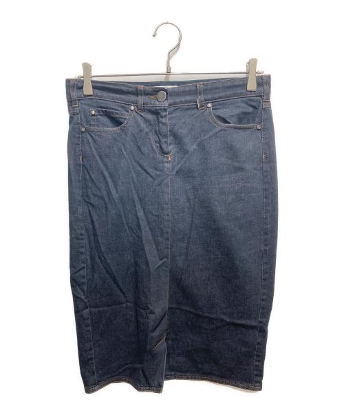 MaxMara（マックスマーラ）MaxMara (マックスマーラ) デニムタイトスカート インディゴ サイズ:Lの古着・服飾アイテム