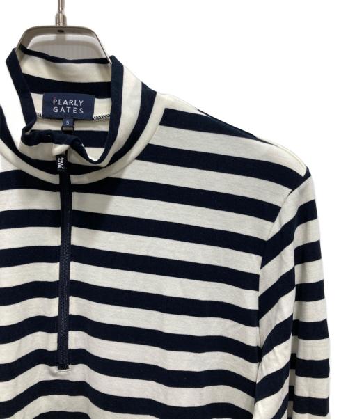 PEARLY GATES（パーリーゲイツ）PEARLY GATES (パーリーゲイツ) ゴルフウェア(トップス) ホワイト×ブラック サイズ:5の古着・服飾アイテム