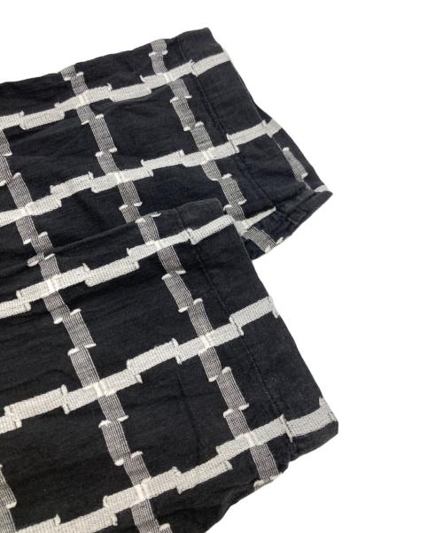 ISSEY MIYAKE（イッセイミヤケ）ISSEY MIYAKE (イッセイミヤケ) 格子柄ドッキングシャツジャケット ブラック サイズ:Mの古着・服飾アイテム