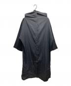 ISSEY MIYAKEイッセイミヤケ）の古着「プリーツフラップフーデットコート」｜ブラック